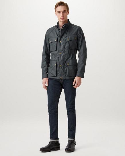 Veste Cirée Belstaff Homme Fieldmaster Bleu Foncé Marine Coton France KJ2348695